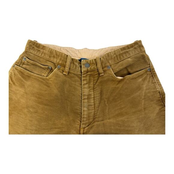 Vintage Polo Ralph Lauren Pants Mens 32x32 Brown Moleskin Cotton Suede Straight - Picture 9 of 14